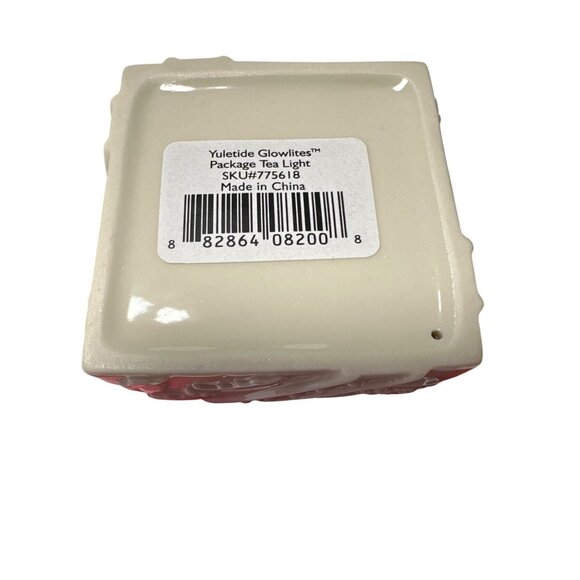 Lenox Yuletide Glowlites Package Tea Light Candle Holder Ceramic Holiday Design - Picture 10 of 10